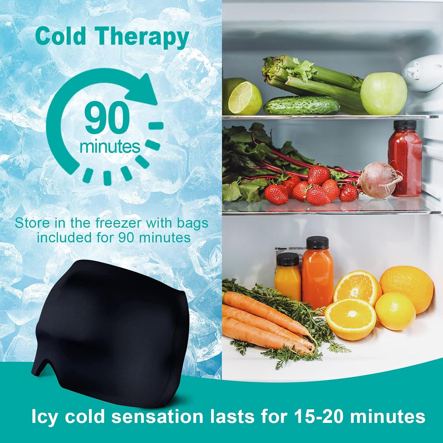 Headache Relief Hat with Cooling Gel & 360° Compression