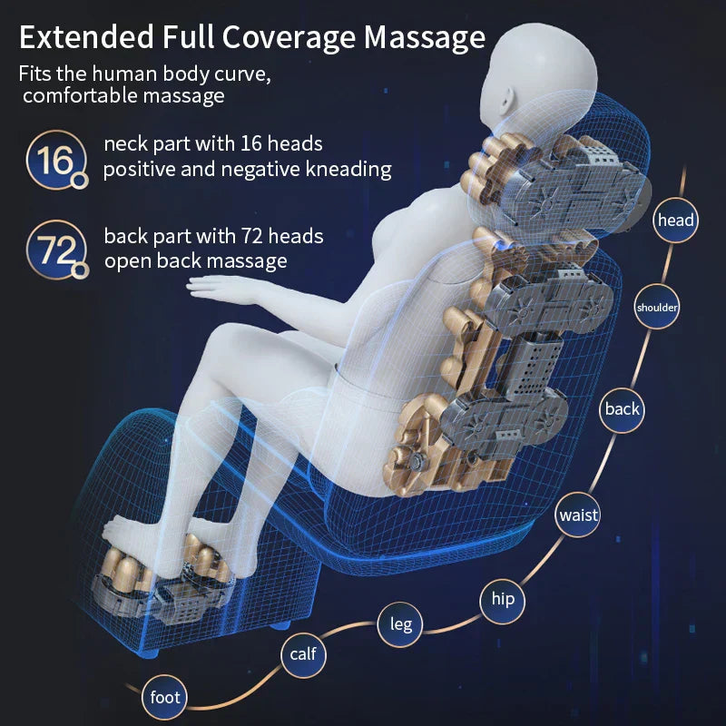 Electric Full Body Massage Chair – Shiatsu Kneading, Heating & Vibration