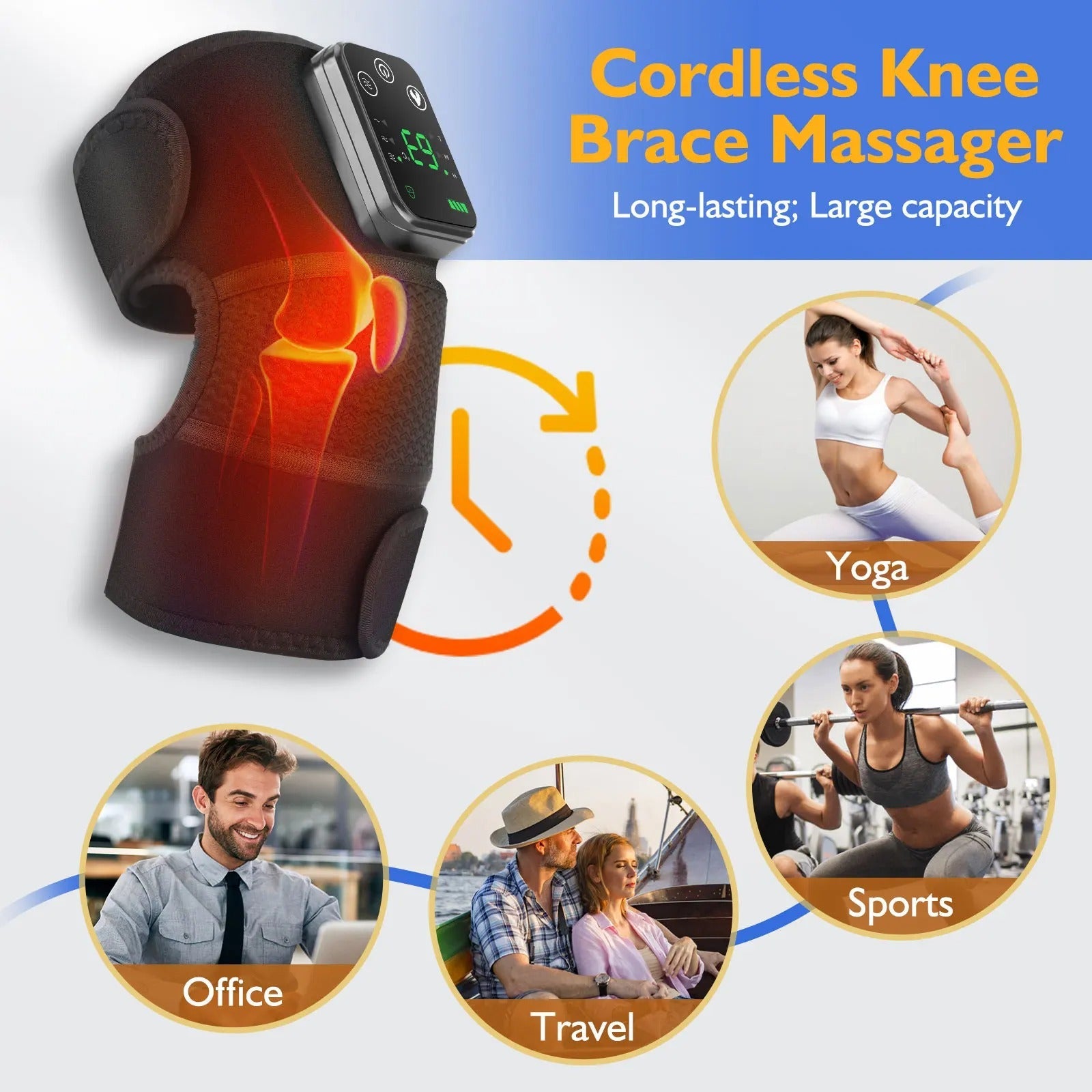 Electric Vibration Heating Massager for Shoulder, Knee & Elbow