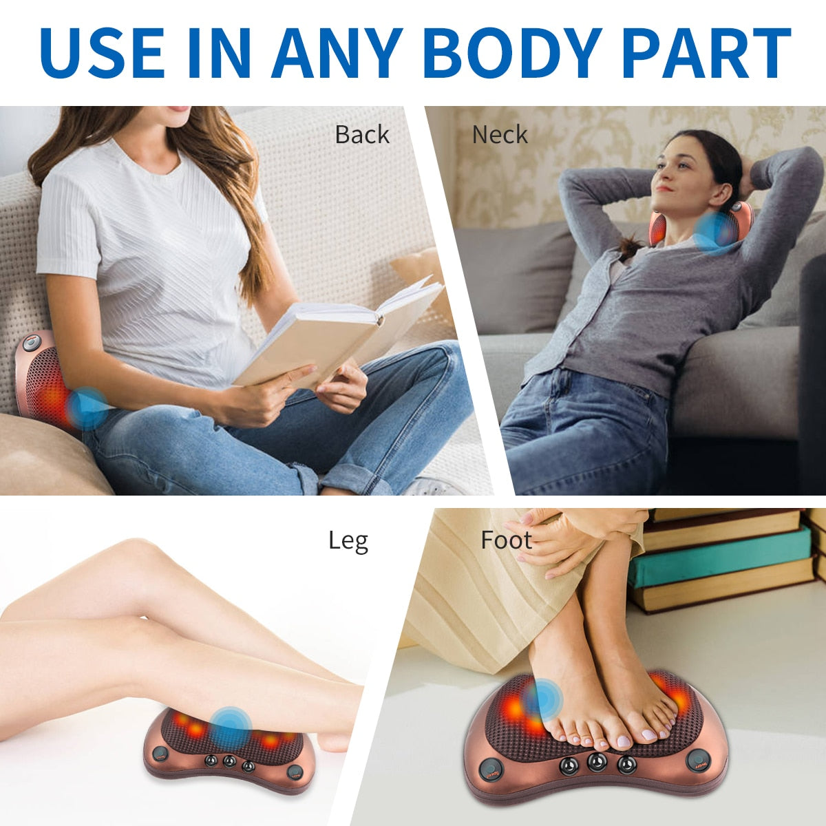 Head & Neck Massager Pillow for Home & Car